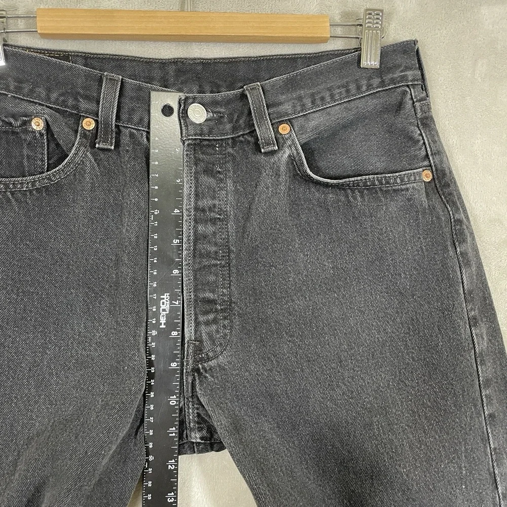Vintage 90s Levis 501-0660 Jeans Mens 33x34 (fit 32x33) Made in USA Black EXCLNT